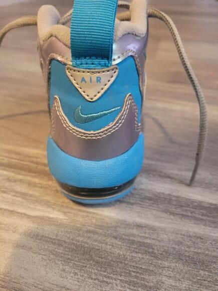 Nike Air Zoom Turf Barry Sanders Turf Signature Shoe Rare Blue sliver lions 11c - Picture 4 of 10